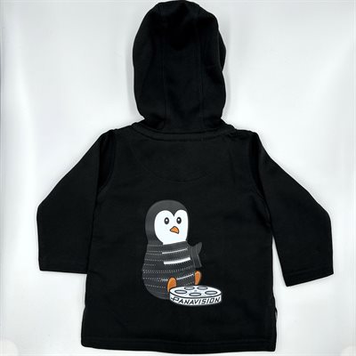 CHILDREN'S PENGUIN HOODIE BLACK