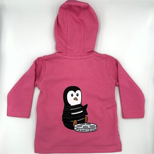 CHILDREN'S PENGUIN HOODIE PINK